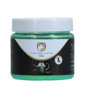 Excellent Horse Hi Gloss Glitter Hoof Polish Green 150 ml