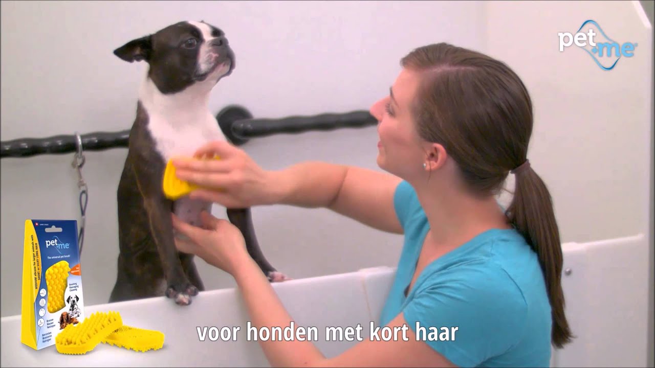 Pet+Me Dog Hair Brush Kort haar Geel - Afbeelding 6