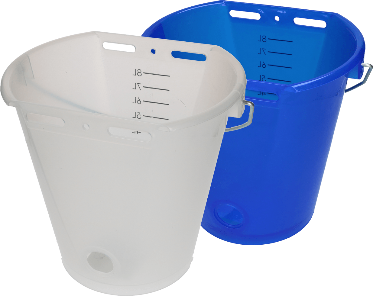 Kalveremmer wit transparant 2-zijdig plat Transparant blauw - Afbeelding 2