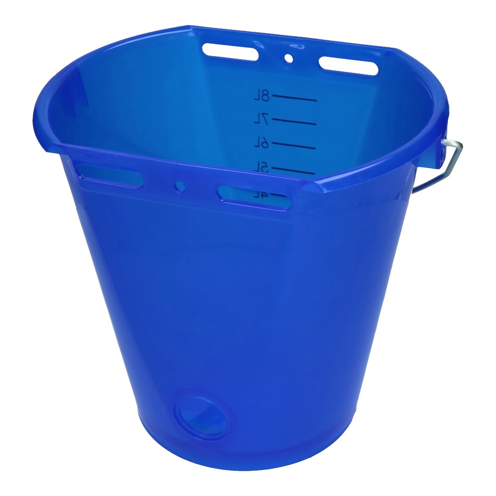 Kalveremmer wit transparant 2-zijdig plat Transparant blauw