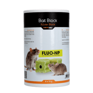 Knock Pest Lokmiddel Blok voor muis&rat Fluo-NP 8 x 15 g