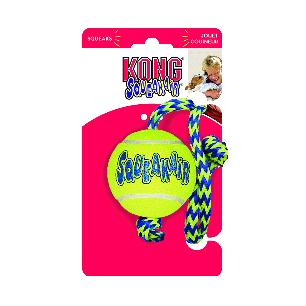 KONG SqueakAir® Balls met touw