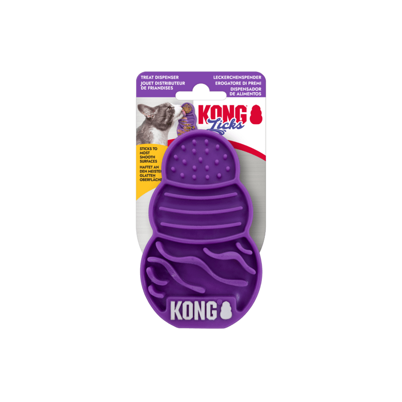 KONG Licks Treat Dispenser Kat Paars S