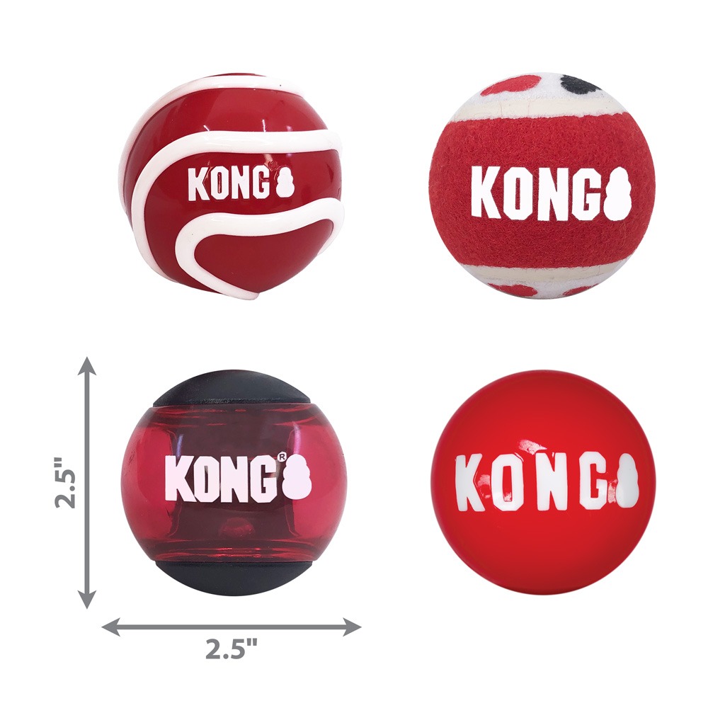 KONG Signature Balls 4-Pack M - Afbeelding 2