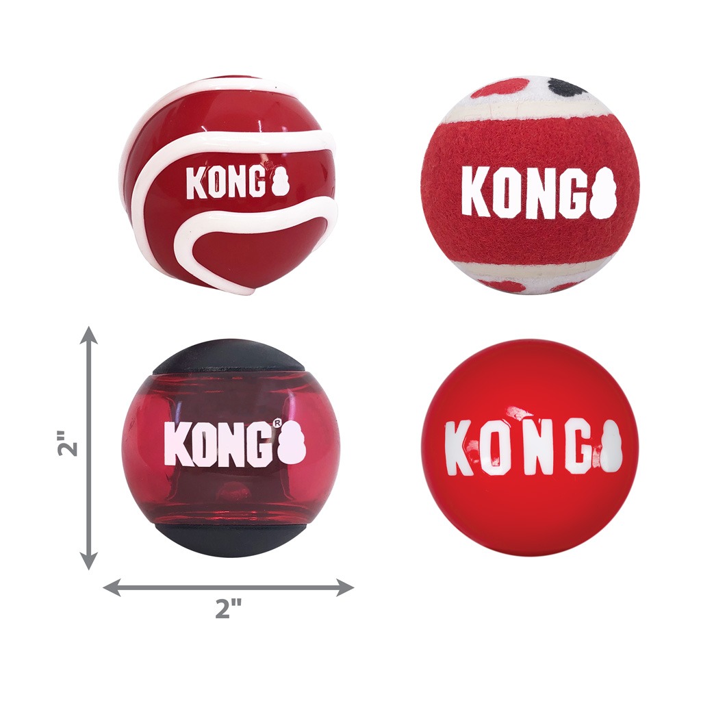 KONG Signature Balls 4-Pack S - Afbeelding 2