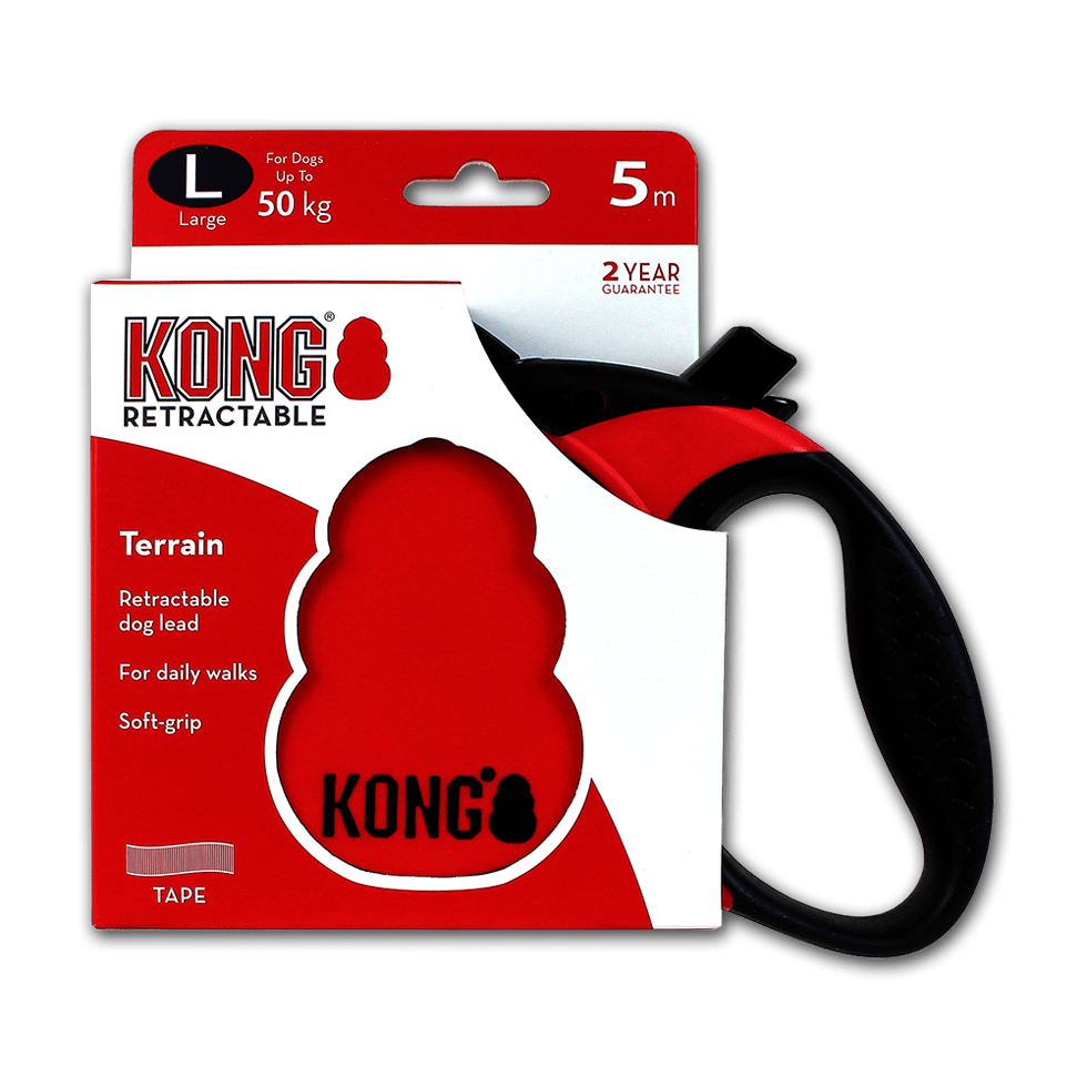 KONG Retractable Leash - Terrain Rood L