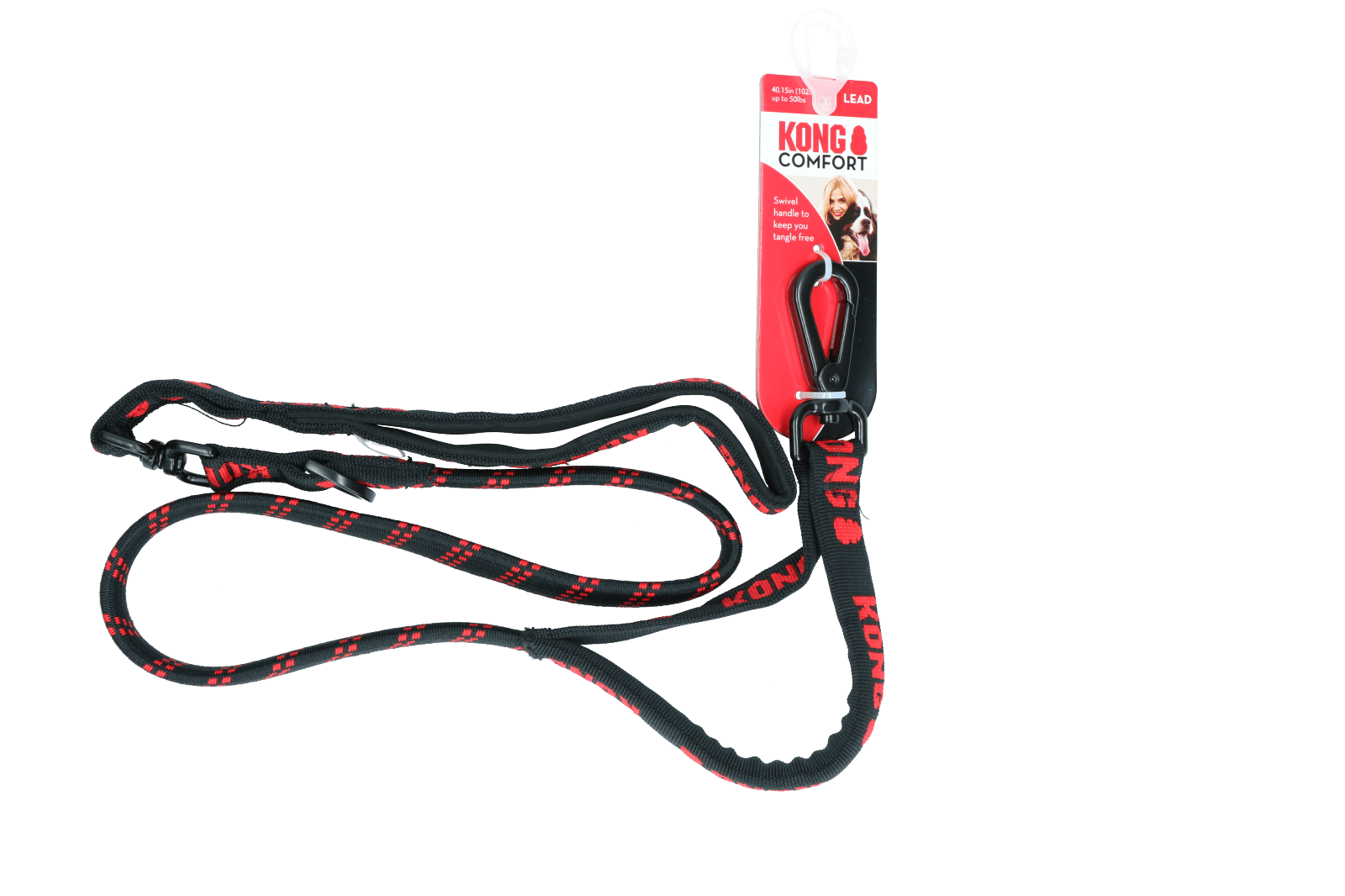 KONG Zero-Shock Leash Zwart