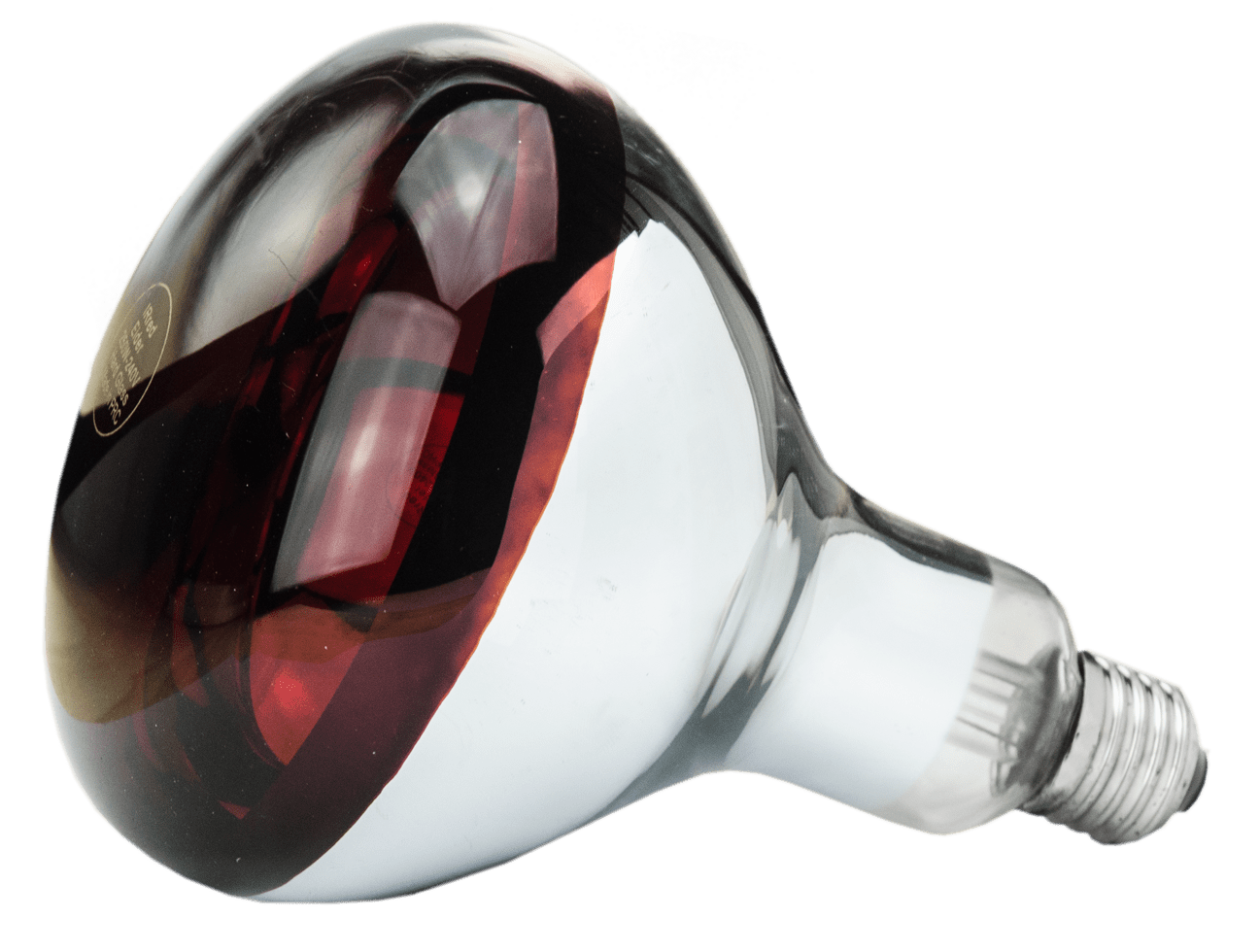 Hard Glas Lamp 250 W - Rood