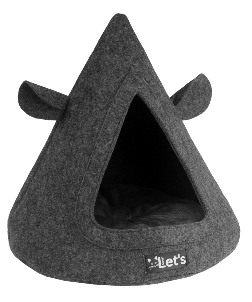 Let's sleep Pet Cave TeePee Antraciet