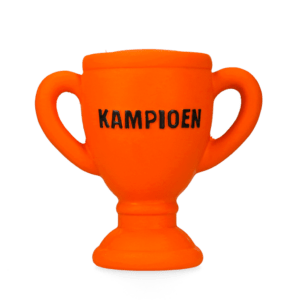 Oranje Latex Hondenspeeltjes WK Beker
