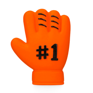 Oranje Latex Hondenspeeltjes WK Handschoen