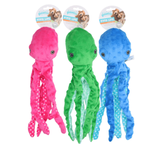 Pawise Multicolor Plush Octopus (3 colour assorted) S