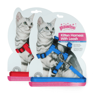 Pawise Kitten Harness With Leash Red/Blue S