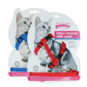 Pawise Kitten Harness With Leash Red/Blue M