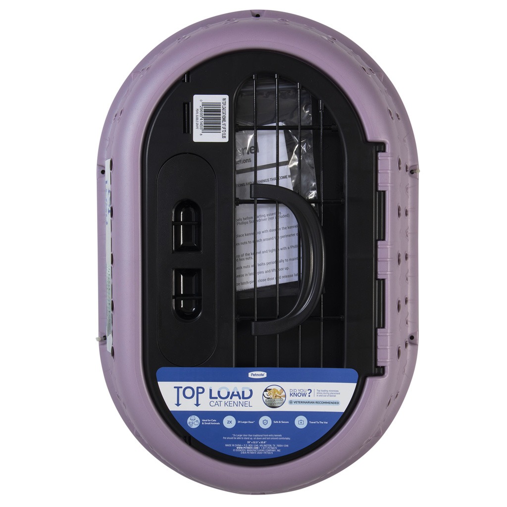 Petmate Top Load Cat Kennel Pearl Bubble Grape - Afbeelding 5