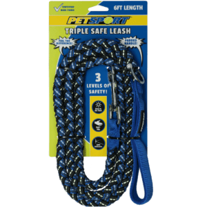 Petsport Triple Safe Leash Blauw 1,8 m