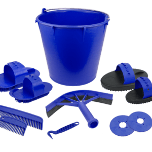 Poetsset van 10 items in emmer Blauw