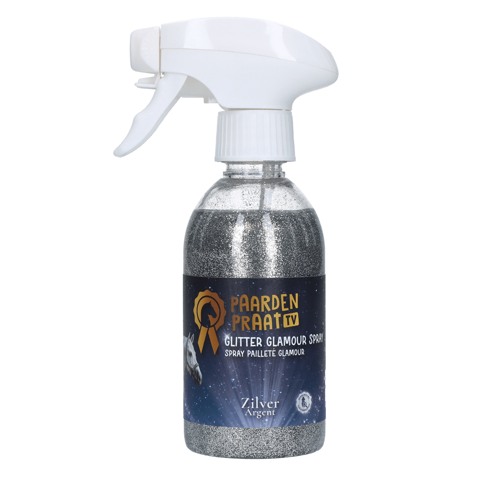 Paardenpraat TV Glitter Glamour Spray Zilver