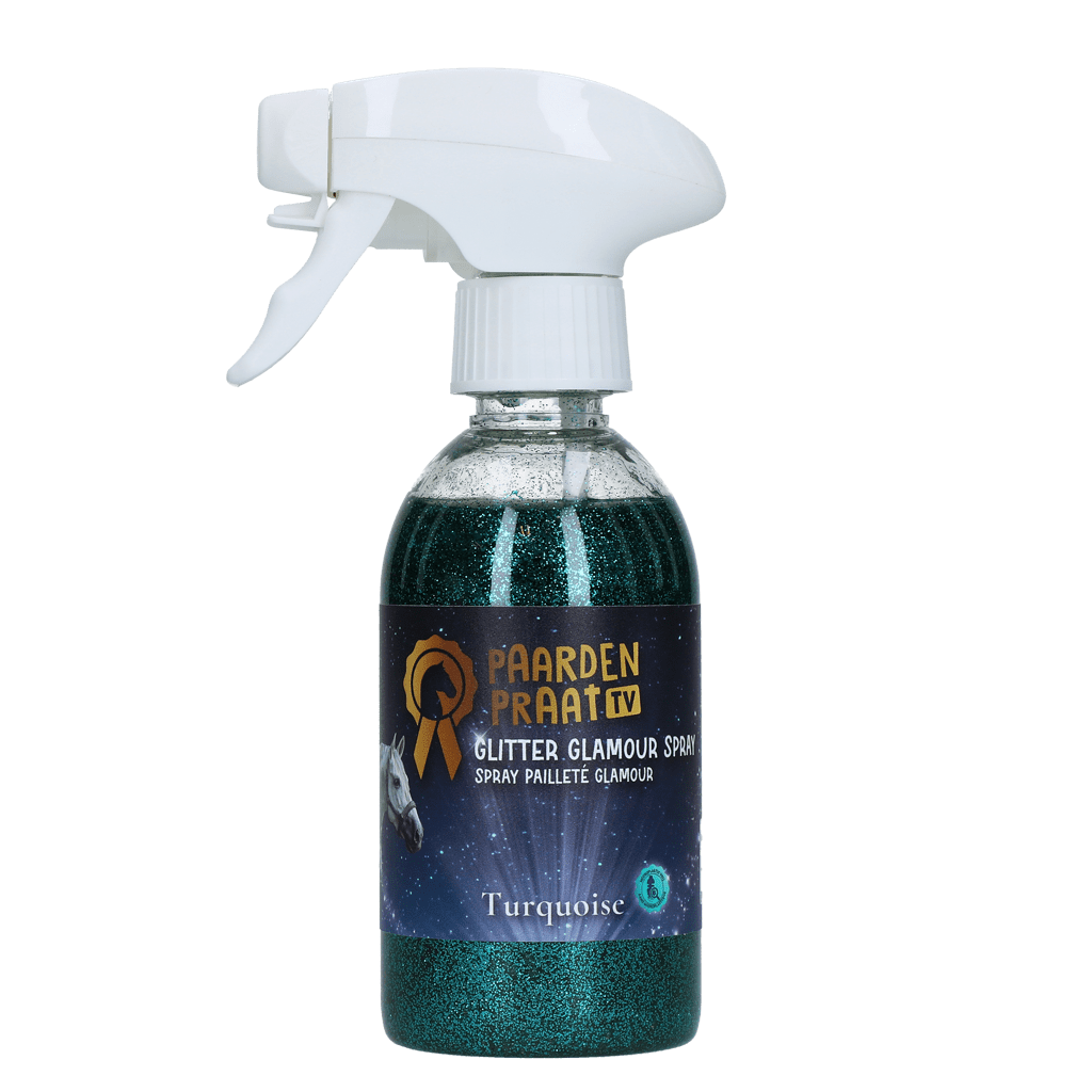 Paardenpraat TV Glitter Glamour Spray Turquoise