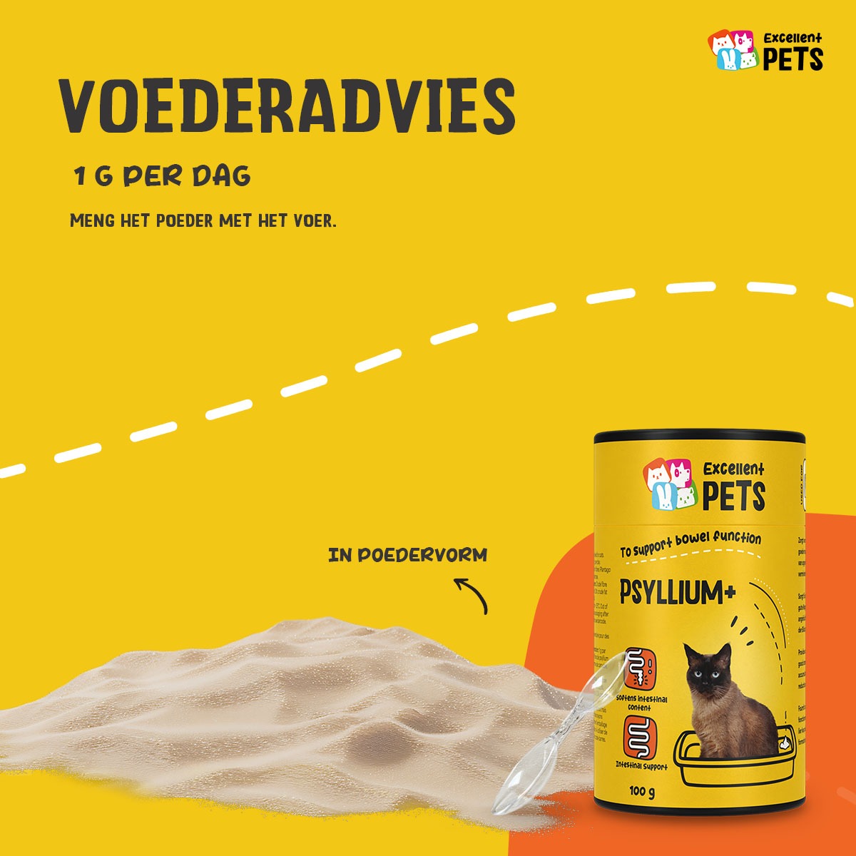 Excellent Pets Cat Psyllium+ 100 g - Afbeelding 2