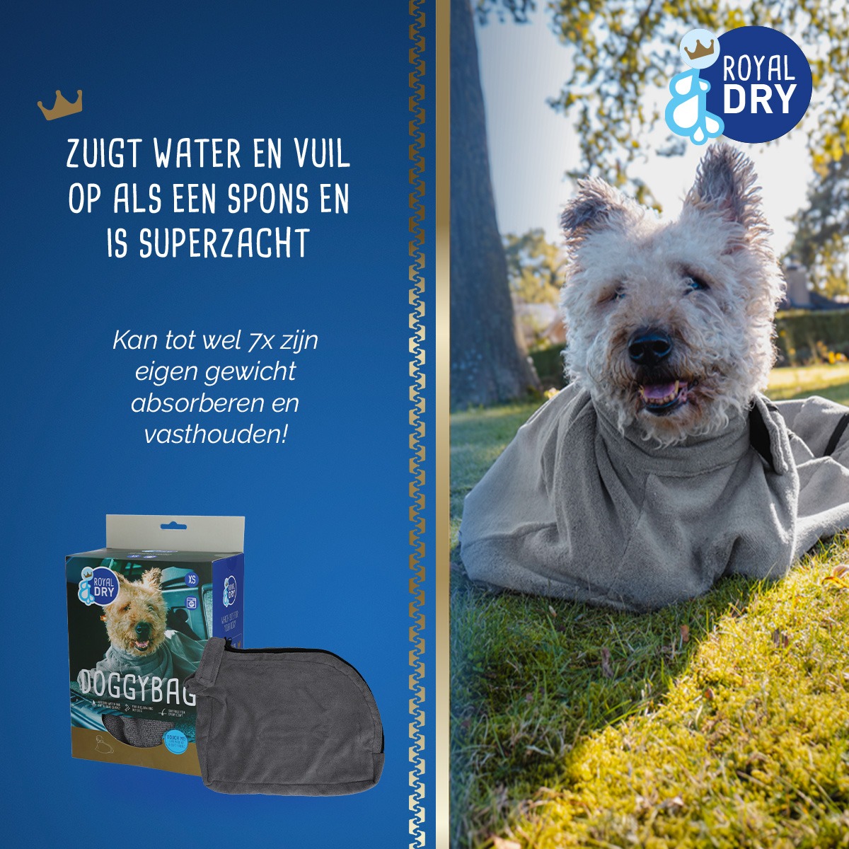 Royal Dry Doggy Bag Droogzak XS - Afbeelding 4