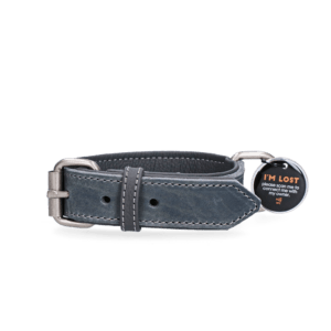 Spotted! Pro Leren Halsband Grijs 3 x 60 cm