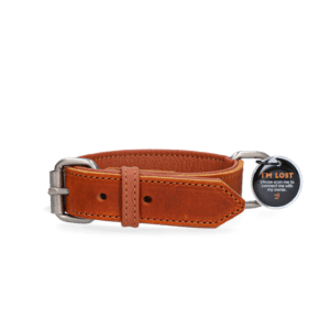 Spotted! Pro Leren Halsband Cognac 3 x 55 cm