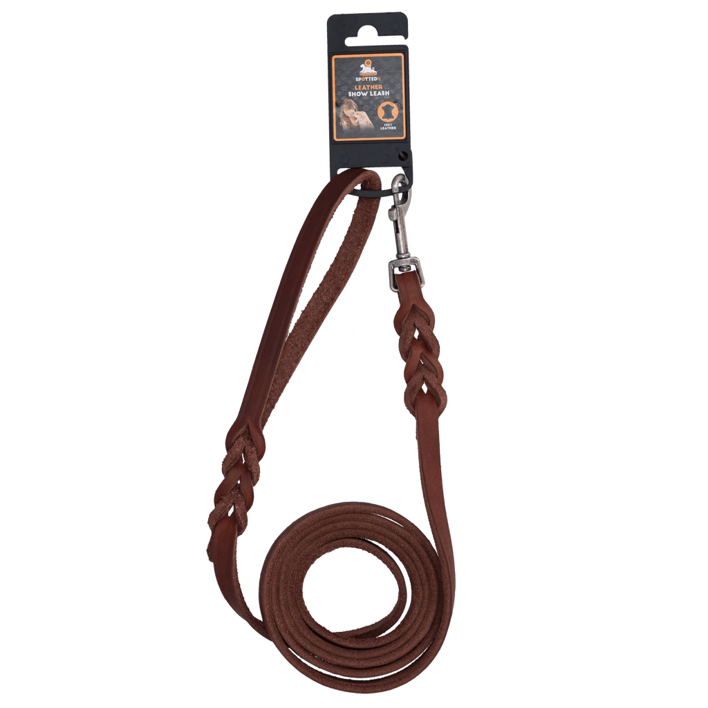 Spotted! Pro Leren Showlijn Bruin 1,2 x 180cm (Musketon) - Afbeelding 2