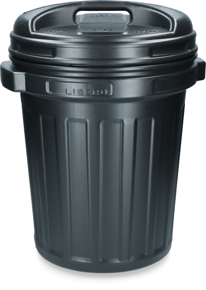 Voerton met draaisluiting 40 liter Black Zwart - Afbeelding 2