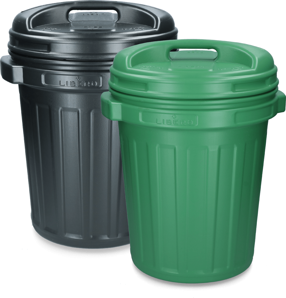 Voerton met draaisluiting 40 liter Black Groen