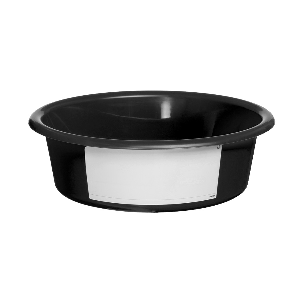 Voerbak 6 l Zwart (met wit label)