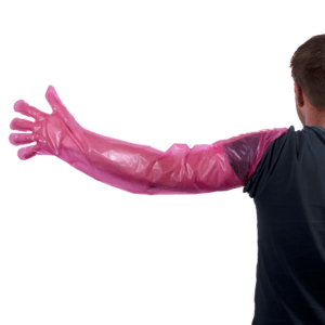 Wegwerphandschoenen Vet Roze