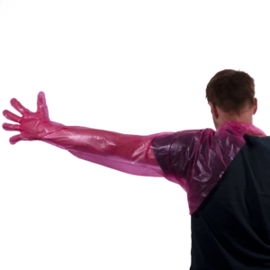 Wegwerp handschoen Schoudermodel roze