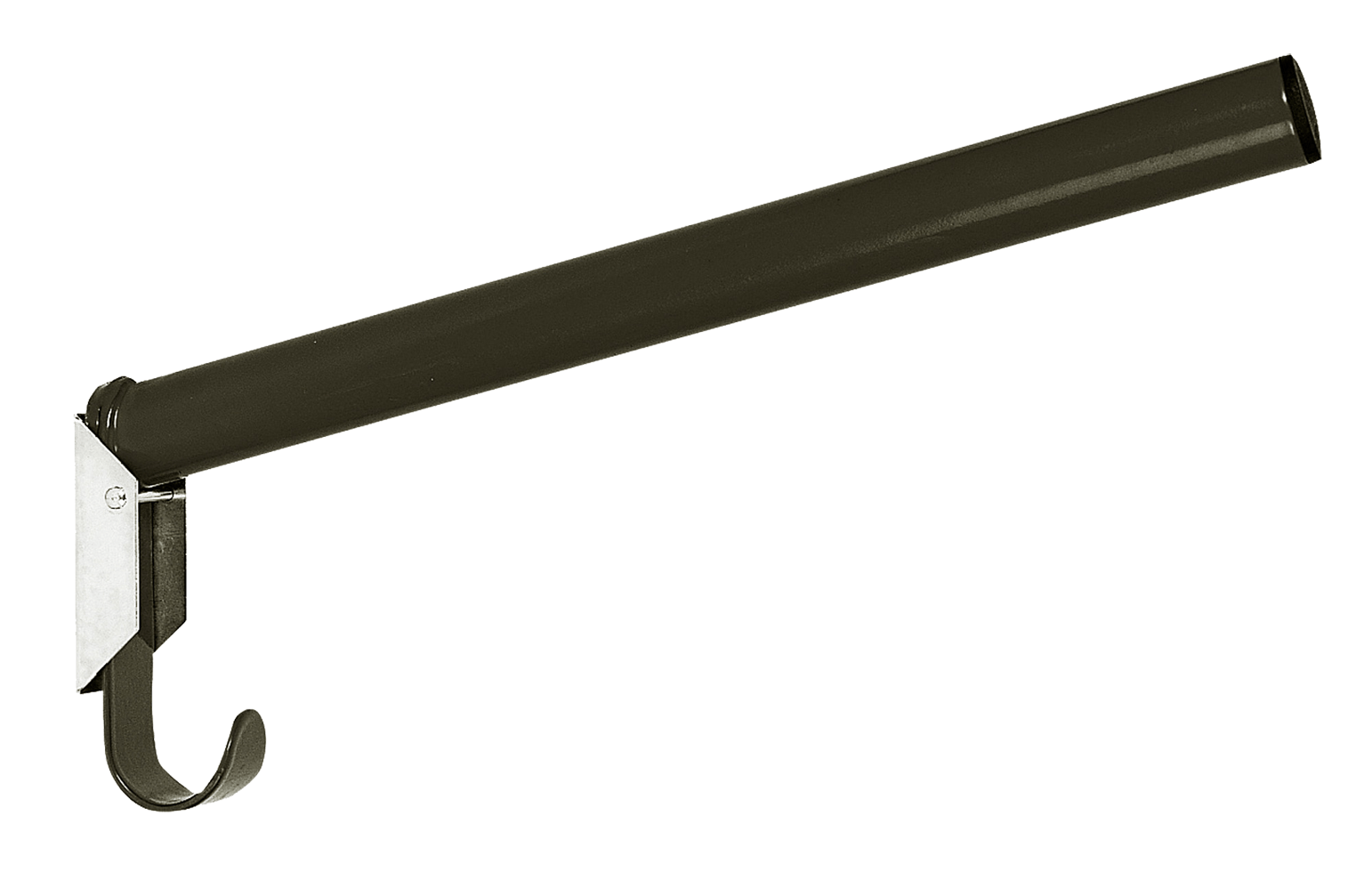 Zadelhouder 44cm rond metaal zwart