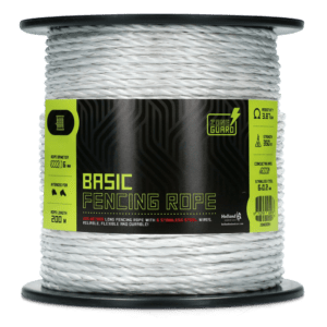ZoneGuard 6 mm Basic afrasteringskoord wit 200 m