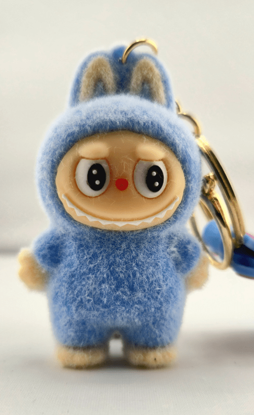 Monster sleutelhanger staand licht blauw