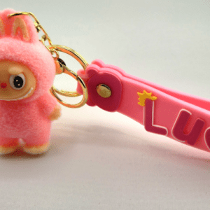Monster sleutelhanger staand roze